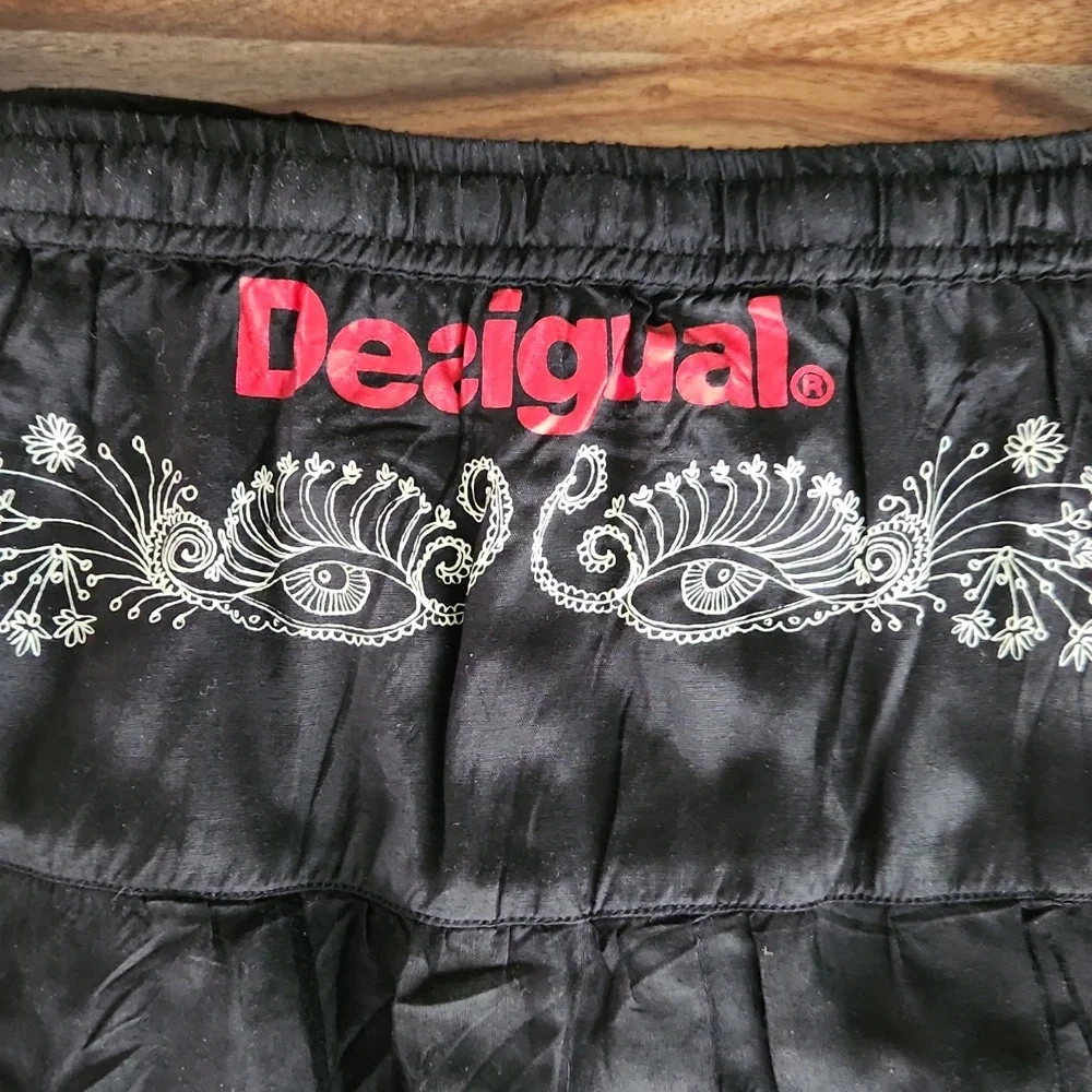 Desigual Bubble Skirt, Ladies 38, NWOT,  Drawstring Elastic waist goregous print - Picture 5 of 10
